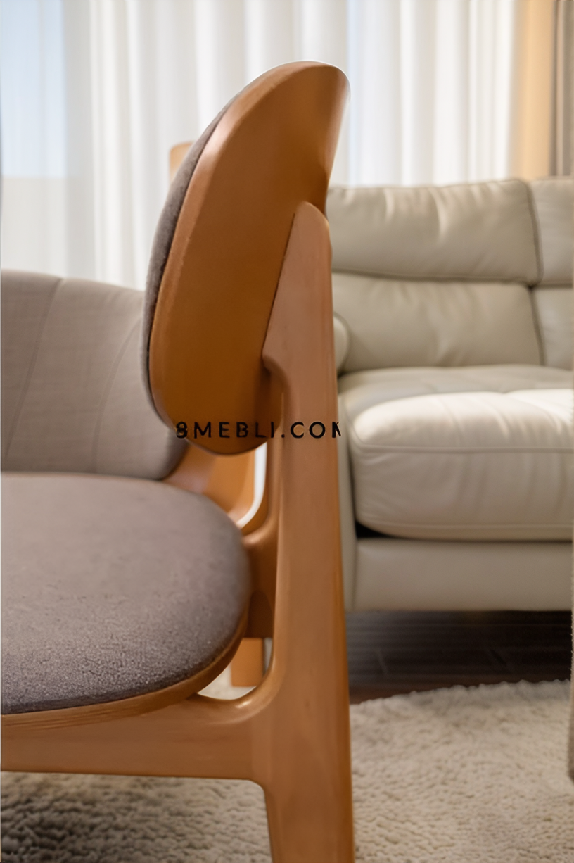 Beige Wooden Chair