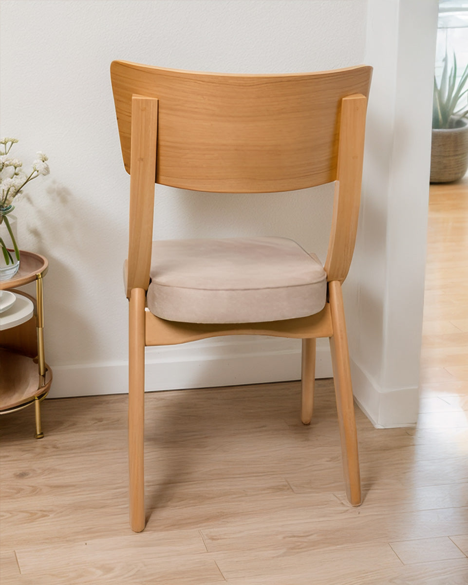 Beige Wooden Chair