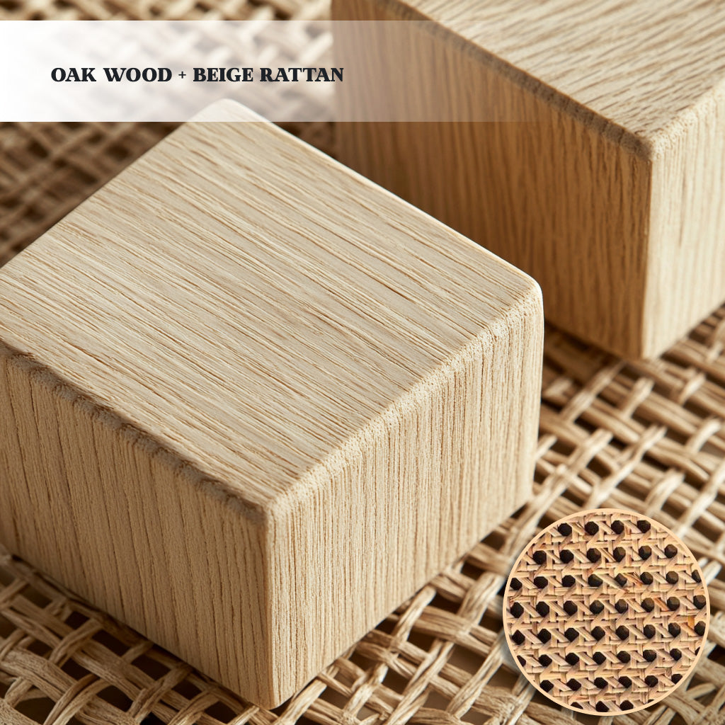 Oak + Pine and Rattan Samples